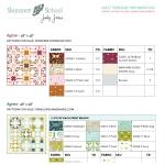 Summer School Yardage Charts by Various Designers